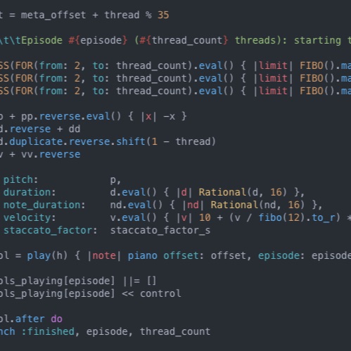 Estudio Fibonacci para piano virtual nº2